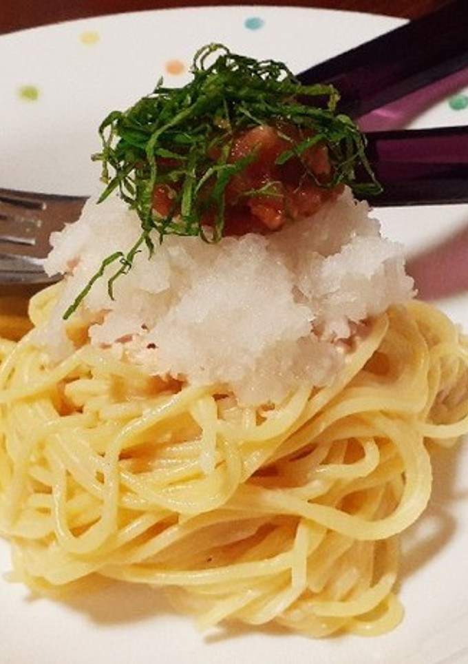 冷製パスタ〜梅おろしツナマヨ〜-レシピのメイン写真