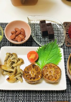 たこ飯・れんこん挟み焼きつくねで夕飯献立-レシピのメイン写真