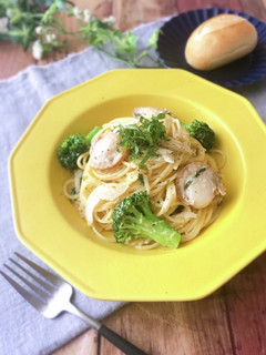 ホタテとブロッコリーの和風クリームパスタ-レシピのメイン写真