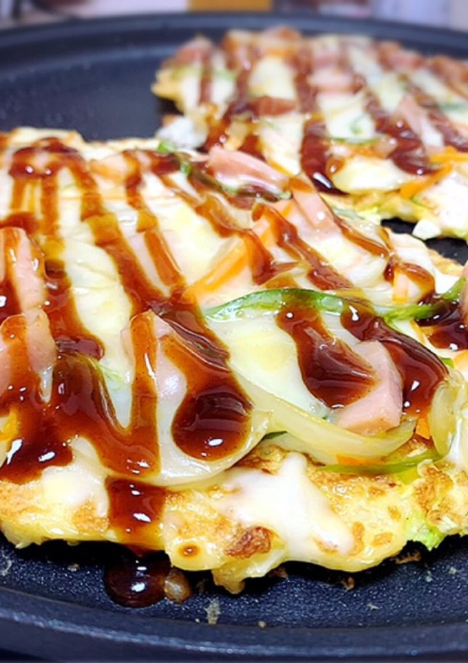 ピザ風お好み焼き-レシピのメイン写真
