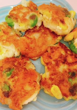 チーズと枝豆とコーンのカリふわ焼き-レシピのメイン写真