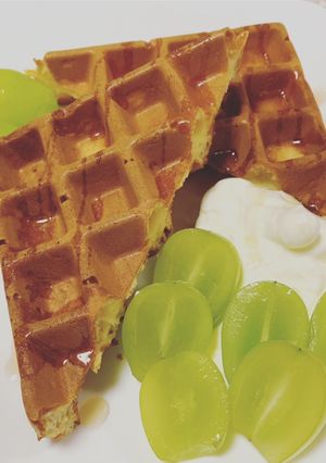 太白胡麻油で＊ヘルシーワッフル＊-レシピのメイン写真