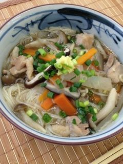 根菜ときのこのあったかにゅうめん-レシピのメイン写真