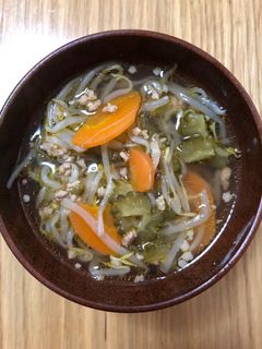 ゴーヤと豚ひき肉のスープ-レシピのメイン写真