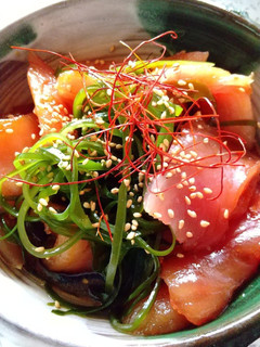 マグロと切り昆布の韓国風和え-レシピのメイン写真