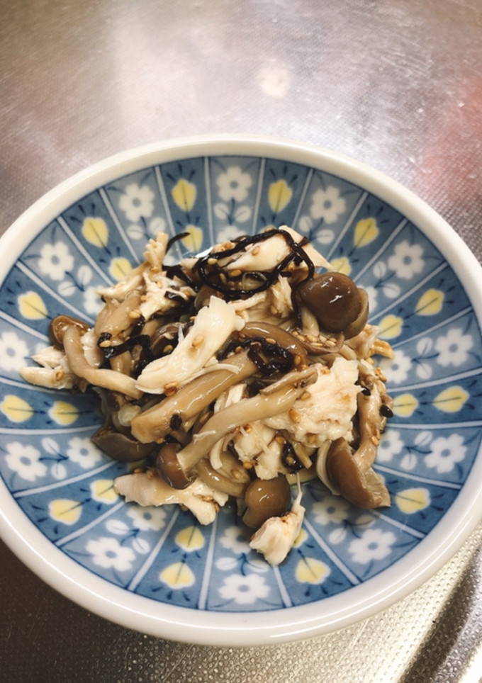 ささみとしめじの塩昆布和え-レシピのメイン写真