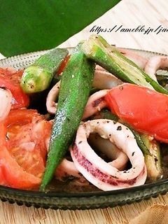 イカとトマトとオクラのペペロン炒め-レシピのメイン写真