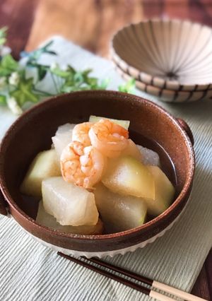 海老の出汁香る＊冬瓜と海老のさっぱり煮-レシピのメイン写真
