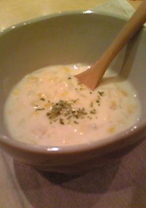 満腹満足！ﾊﾑと玉ねぎのｺｰﾝｽｰﾌﾟ-レシピのメイン写真