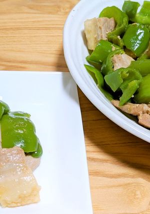 ウマすぎ!ピーマン&豚肉のめんつゆバター-レシピのメイン写真