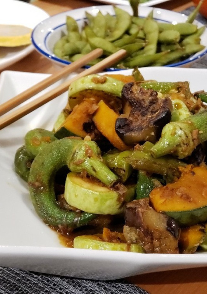 夏野菜の黒酢しょうがダレ焼き浸し-レシピのメイン写真