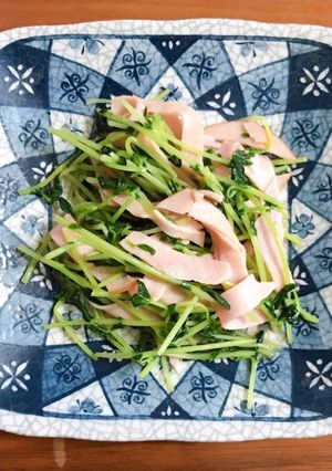 豆苗とハムの炒め物-レシピのメイン写真