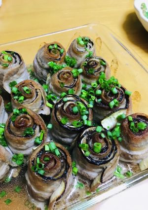 豚バラとナスの巻き巻き-レシピのメイン写真