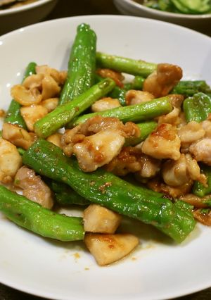鶏モモとしし唐　甘味噌炒め-レシピのメイン写真