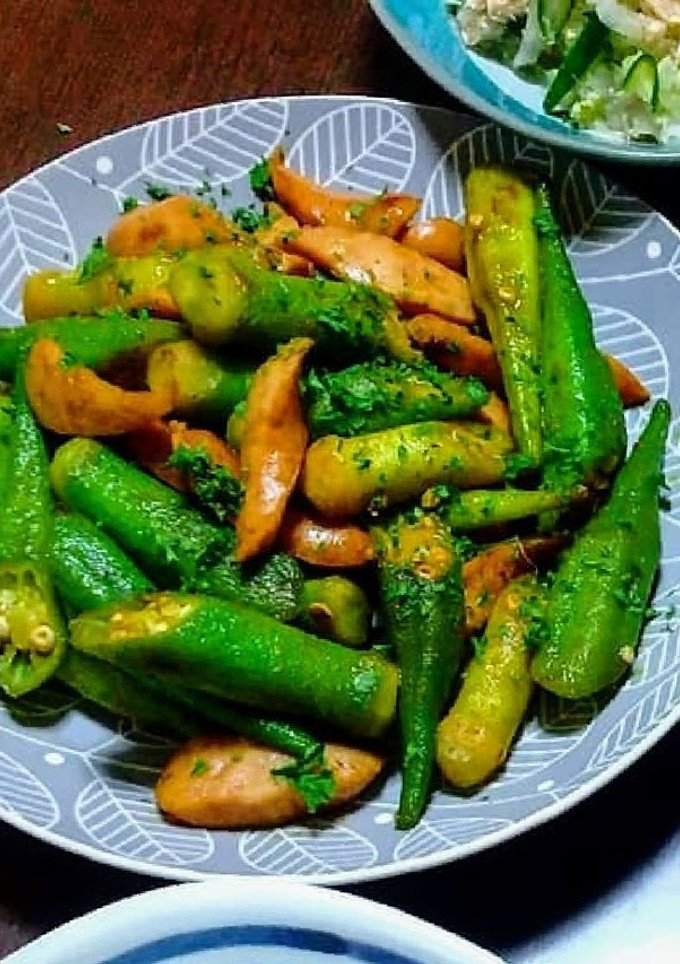 おくらとウインナーのカレー炒め-レシピのメイン写真