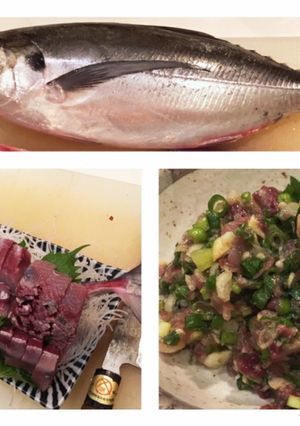 オニアジ刺身&なめろう-レシピのメイン写真
