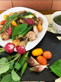 チキンと夏野菜のアーリオオーリオ-レシピのメイン写真