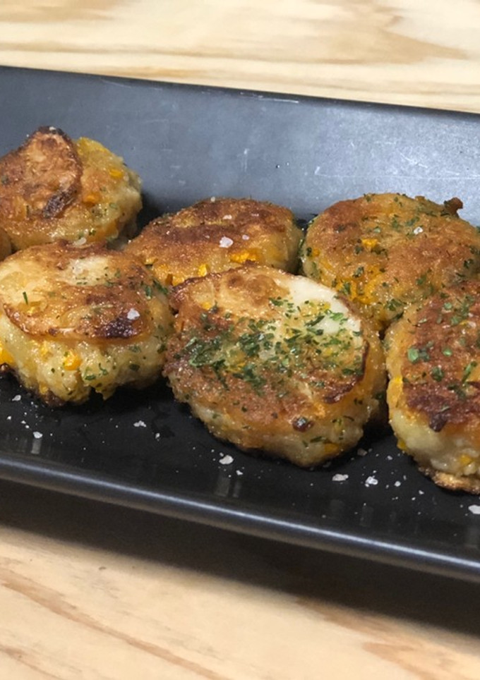 蓮根のはさみ揚げ。肉使わないハンバーグ風-レシピのメイン写真