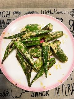 5分で出来るめちゃうま オクラのマヨ炒め-レシピのメイン写真