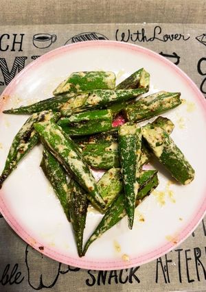 5分で出来るめちゃうま オクラのマヨ炒め-レシピのメイン写真