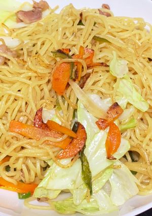 焼きそば！！水不要！！麺の楽々ほぐし方！-レシピのメイン写真