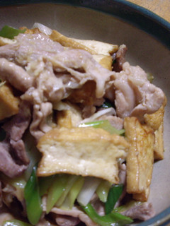 豚肉と厚揚げの甘辛炒め-レシピのメイン写真