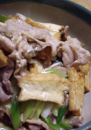 豚肉と厚揚げの甘辛炒め-レシピのメイン写真