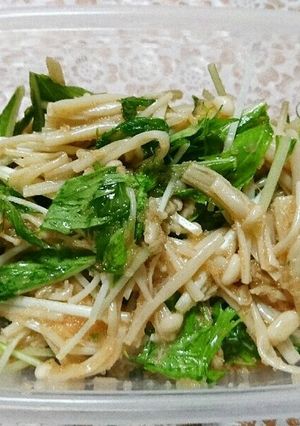 水菜とえのきの明太子和え-レシピのメイン写真