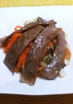 ピリ辛サラダ ~焼肉のせ~-レシピのメイン写真