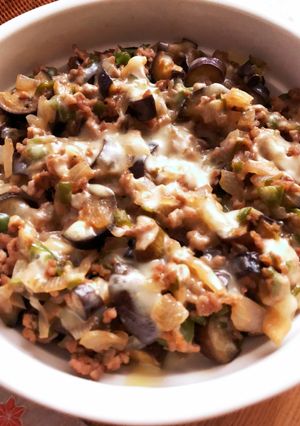なすとピーマンの味噌チーズ焼き-レシピのメイン写真