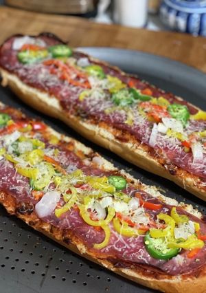 フランスパンでピザトースト-レシピのメイン写真