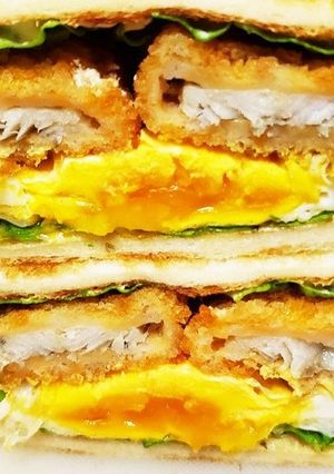 Wフィッシュと卵の♪満腹ホットサンド-レシピのメイン写真