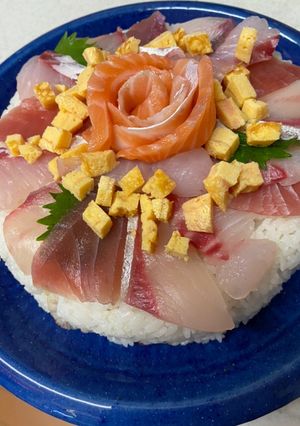 お魚たっぷり寿司ケーキ-レシピのメイン写真