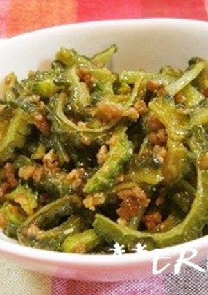 ゴーヤと豚ひき肉の炒め物～♪♪-レシピのメイン写真