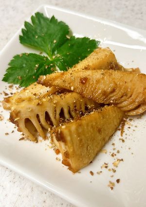 穂先たけのこの醤油麹炒め♪山椒がけ-レシピのメイン写真