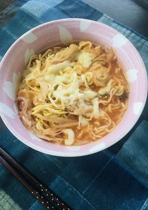 マルちゃん正麺旨塩味のトマトラーメン-レシピのメイン写真