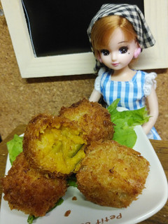 リカちゃん♡かぼちゃの煮物リメコロッケ♡-レシピのメイン写真