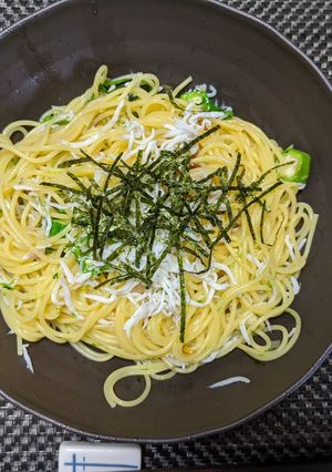 しらすとおくらのさっぱり冷製パスタ-レシピのメイン写真