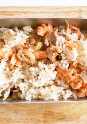 簡単　メスティンで作るシャケご飯-レシピのメイン写真