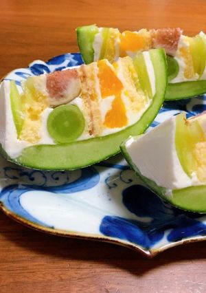 ヘルシー鮮やか☆丸ごとメロンケーキ-レシピのメイン写真