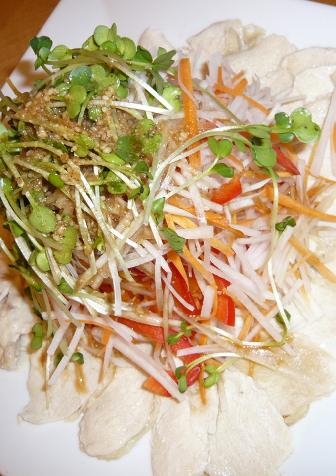 鶏蒸しの中華風サラダ-レシピのメイン写真