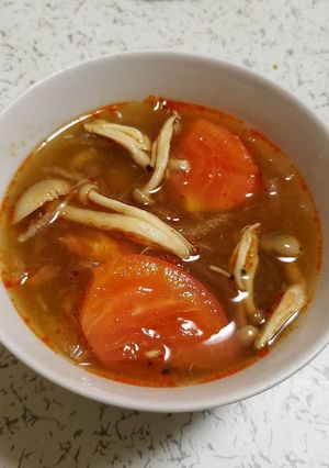 超簡単!レンチンだけトマトたっぷり酸辣湯-レシピのメイン写真