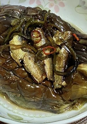 オイルサーディンと塩昆布で茄子の煮浸し-レシピのメイン写真