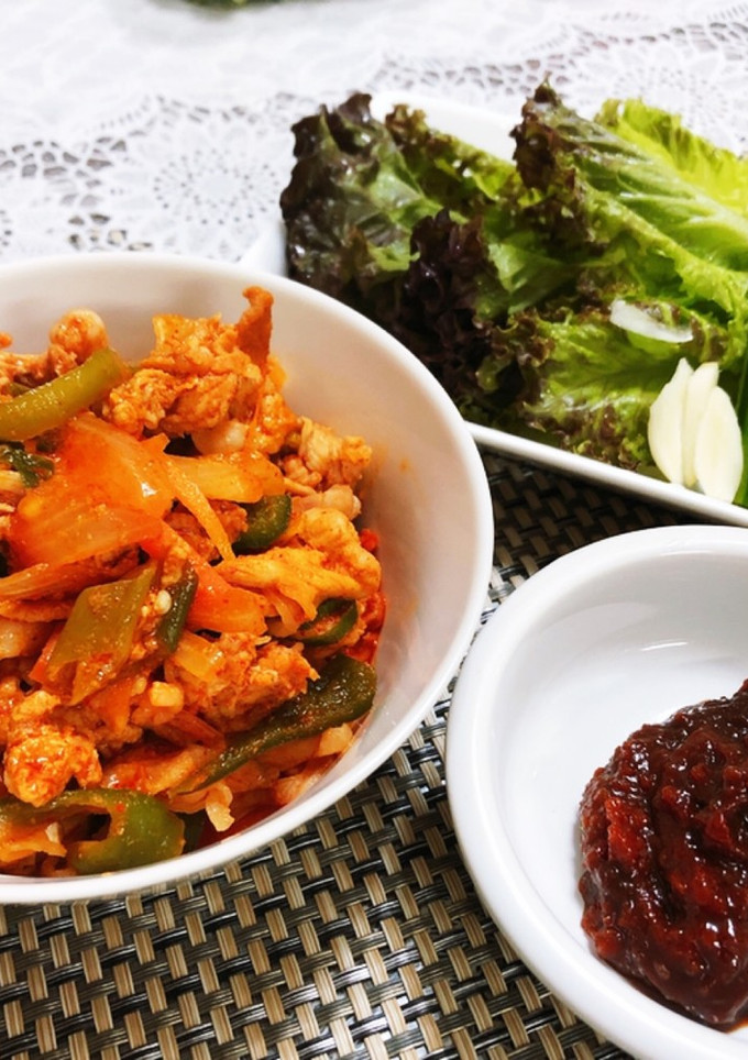 韓国風豚コマと野菜のピリ辛炒め-レシピのメイン写真