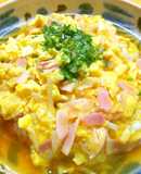 モヤシでかさ増し◎ベーコン入り天津丼