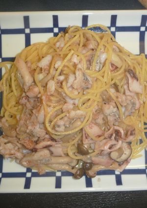 細い太刀魚とイカミミのパスタ-レシピのメイン写真