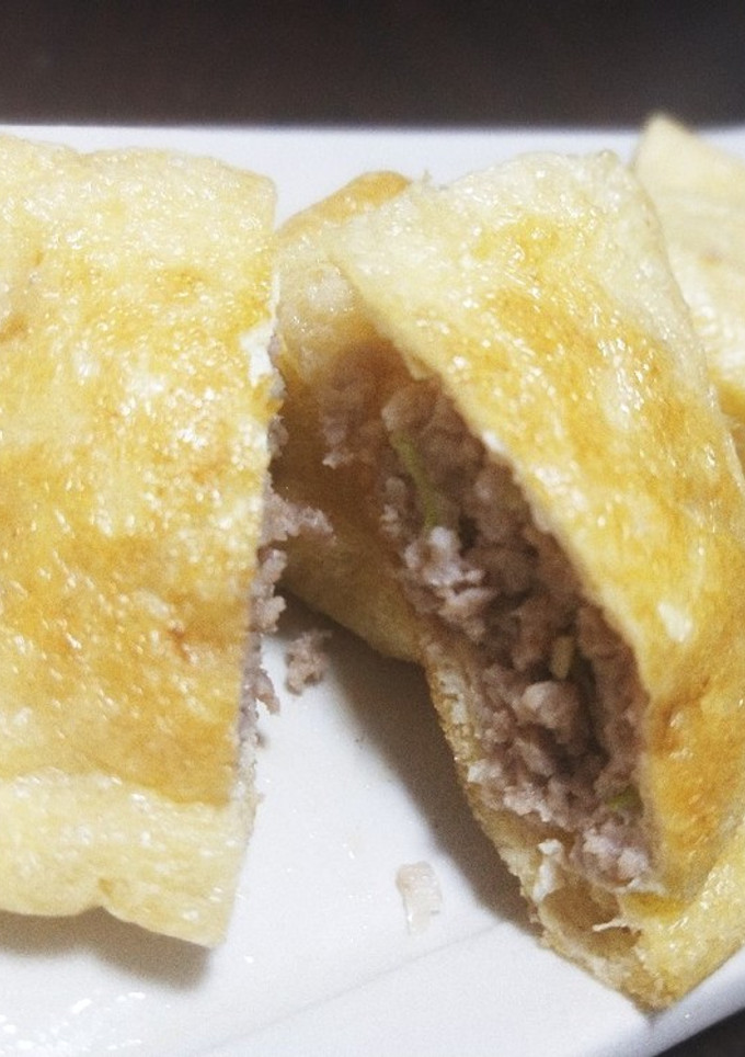 簡単！餃子風、油揚げの肉包み焼き！-レシピのメイン写真