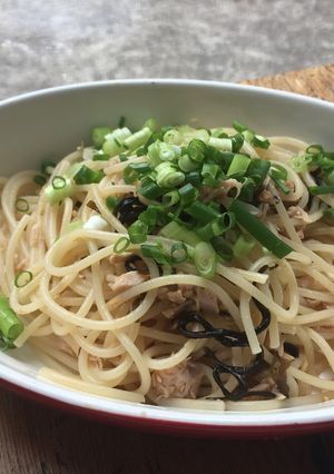シンプル☆ツナと塩昆布のスパゲティ-レシピのメイン写真
