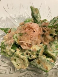 簡単副菜★オクラのごまマヨおかか和え-レシピのメイン写真