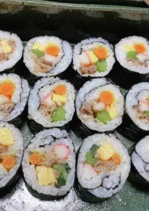 彩りが綺麗✨キンパ-レシピのメイン写真